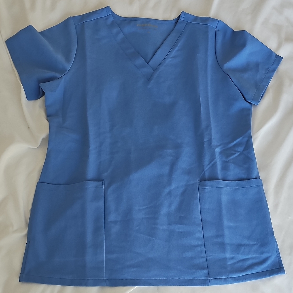 Mandala Ceil Blue V-Neck Women's Scrub Top